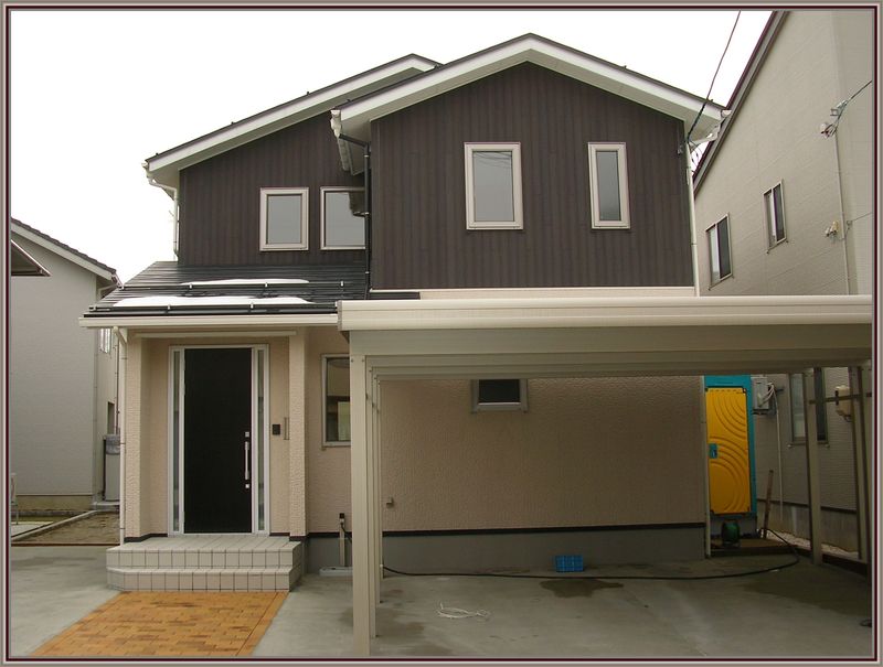 モデルハウス　長岡　小千谷　注文住宅　ｶｰﾎﾟｰﾄ　省エネ住宅
オール電化住宅　ツーバイフォー　カーポート　メーターモジュール
ツートン外壁(高断熱住宅)
