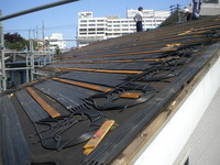 ３．屋根解体完了
既存温水マット撤去